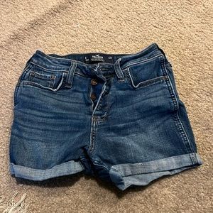 Jean shorts; curvy & high rise